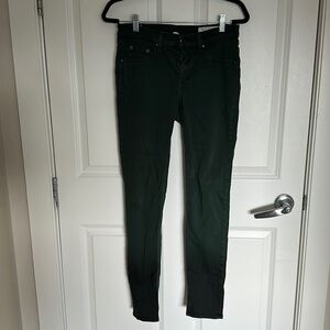Dark green rag and bone stretch jegging size 29
